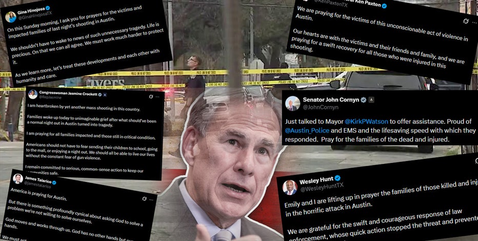 Texas leaders react to deadly Austin mass shooting leaving 3 dead, 14 injured