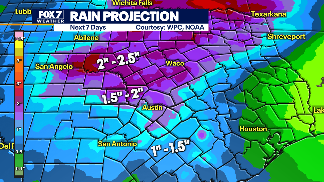 Austin weather: Active stormy pattern for next 2 weeks