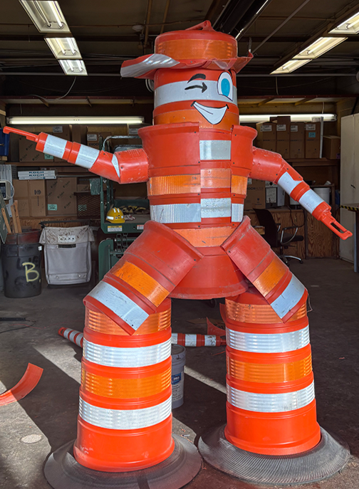 TxDOT unveils 'Tex' the barrel cowboy for National Work Zone Awareness Week