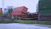 Train derailment in downtown Austin