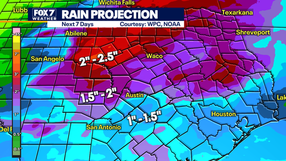 Parts of Central Texas see over inch of rain, but more is still to come