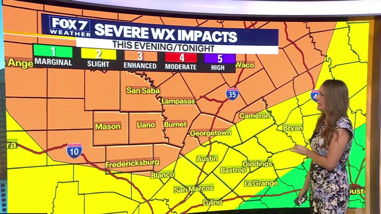 Austin weather: Dangerous winds, large hail possible Sunday night