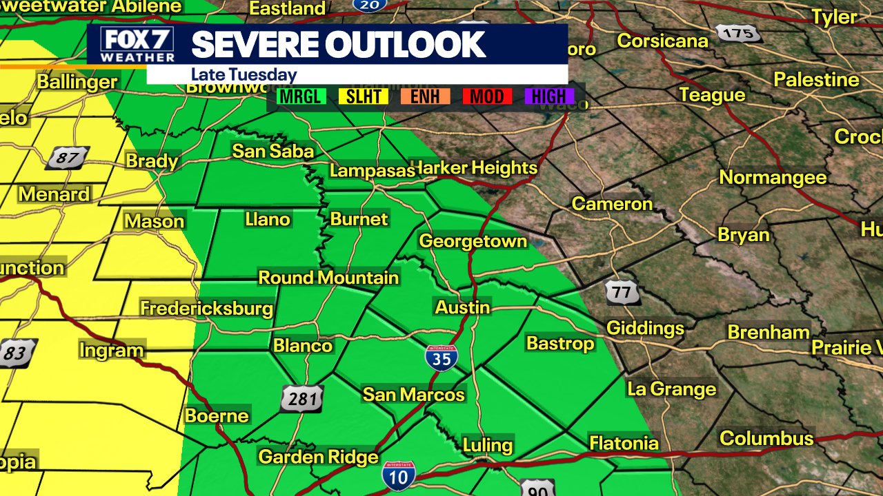 Austin weather: Possible flooding and minimal risk for severe storms