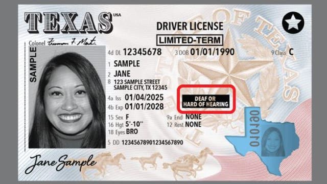 Texas adds deaf, hard of hearing designation to driver’s licenses