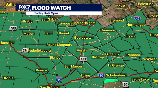 Austin weather: Flood Watch in effect until tonight