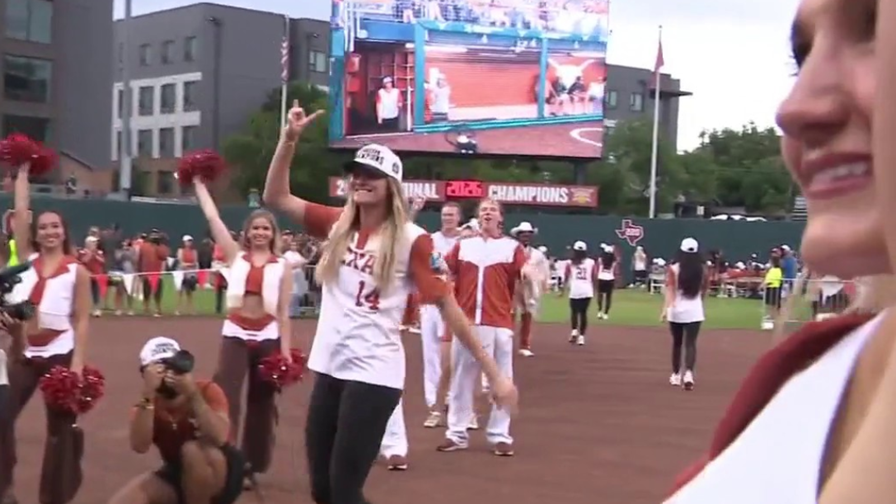 Texas Longhorn softball celebrates second-straight national championship
