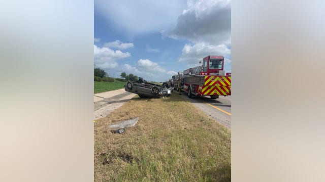 Two-vehicle rollover crash on U.S. Highway 183 causes injuries and traffic delays