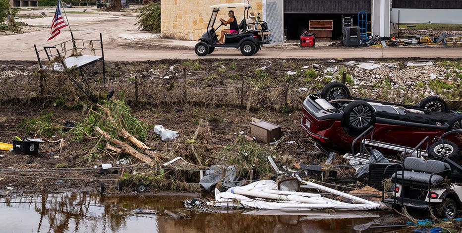 Hundreds of homes damaged by Texas floods as concerns remain downstream