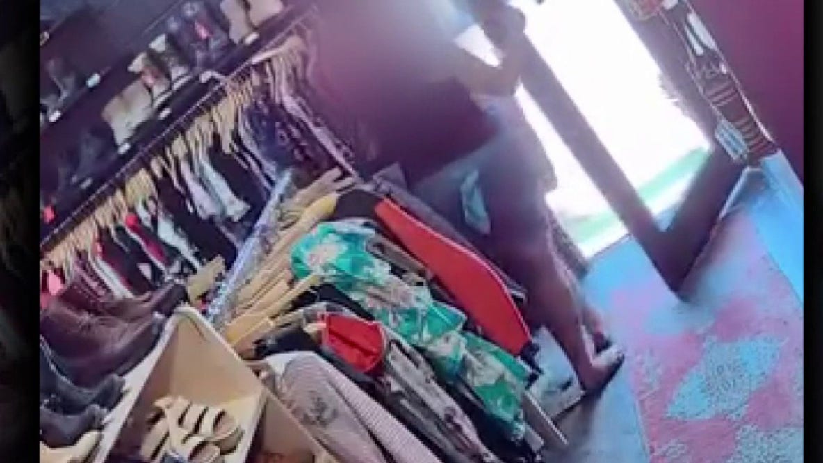 Thrift shop thief caught on camera stealing hundreds in merchandise
