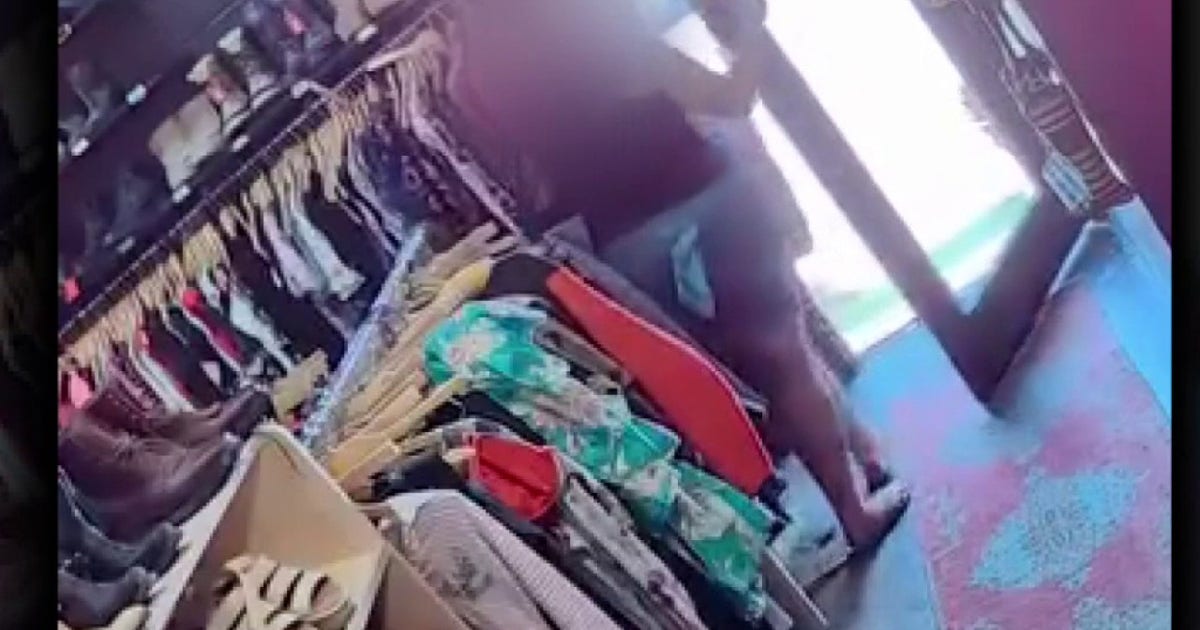 Thrift shop thief caught on camera stealing hundreds in merchandise