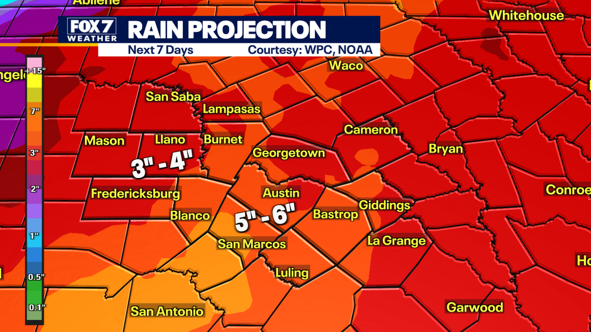 Austin weather: Multiple rounds of heavy rain and cooling trend