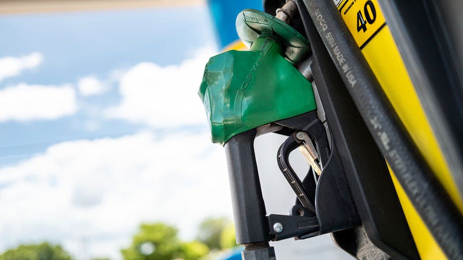 A diesel fuel pumping station is seen at a Valero gas station on June 30, 2025 in Austin, Texas.
