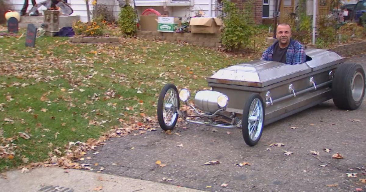 Minnesota man builds car out of coffin with goal to help animals | FOX ...