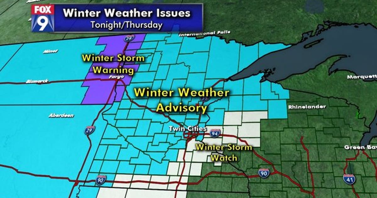 Thursday snow potential for Twin Cities metro | FOX 9 Minneapolis-St. Paul