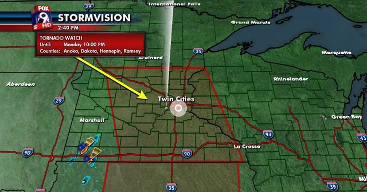 Tornado watch in Twin Cities, hail hammers Minnesota | FOX 9 ...