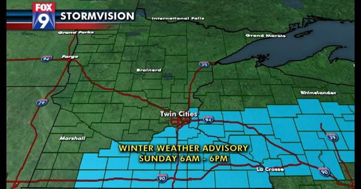 Twin Cities metro to see 1-3 inches of snow Sunday | FOX 9 Minneapolis ...