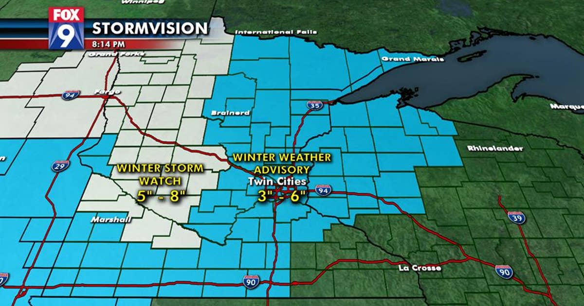 More snow headed for the Twin Cities metro Wednesday night | FOX 9 ...