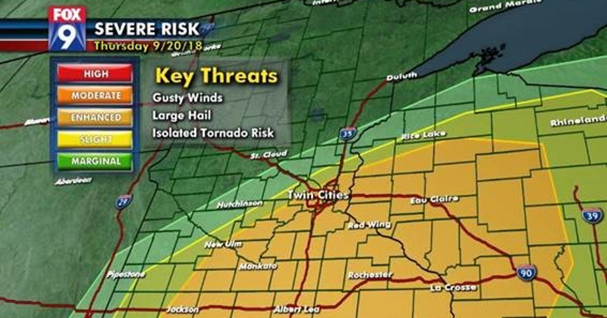 Timeline for potential Thursday storms | FOX 9 Minneapolis-St. Paul
