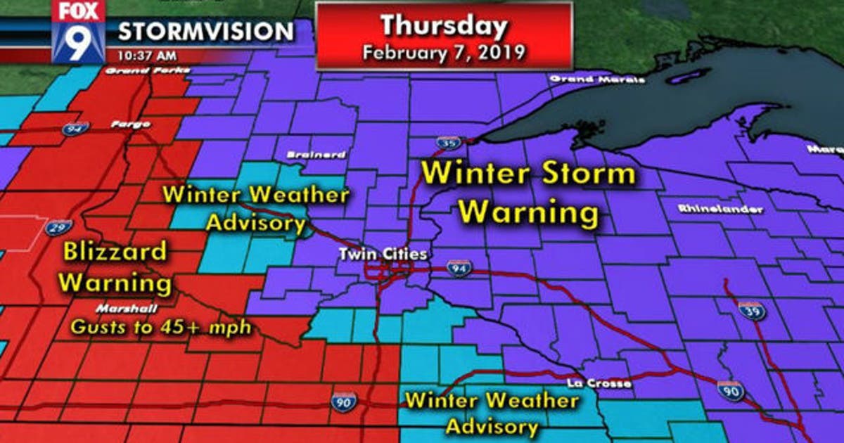 Twin Cities metro upgraded to Winter Storm Warning | FOX 9 Minneapolis ...