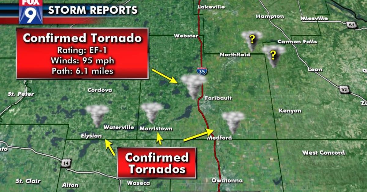 At least 8 tornadoes confirmed in southern Minnesota during Thursday ...
