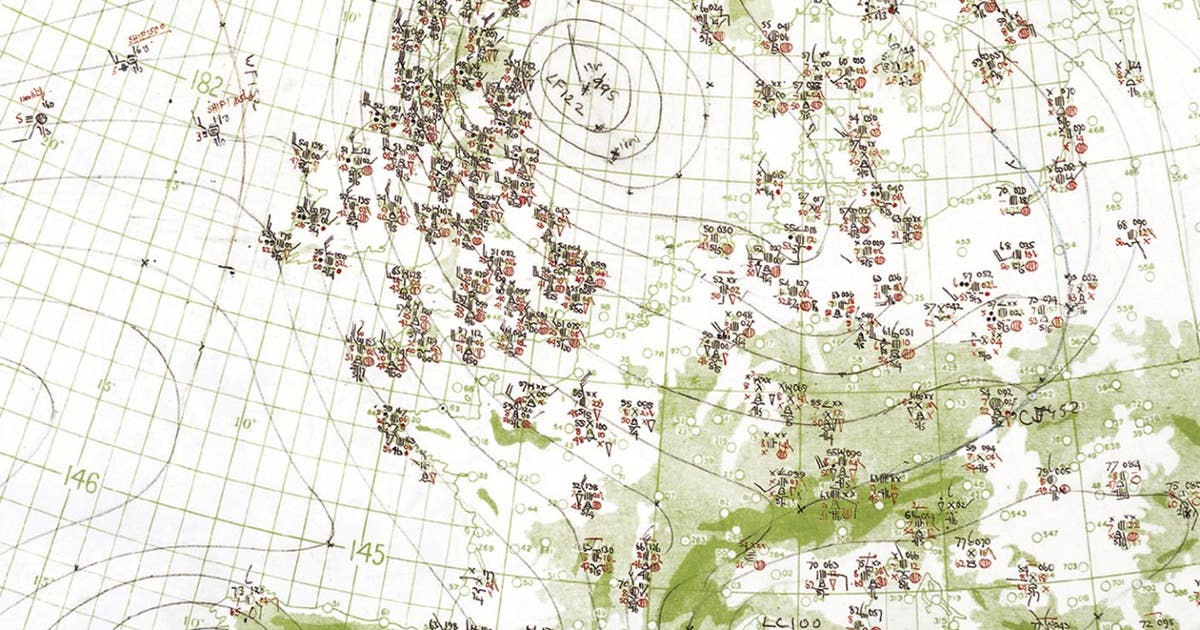 Classic Weather Map 75 years since the most important weather forecast in history | FOX 9 ...