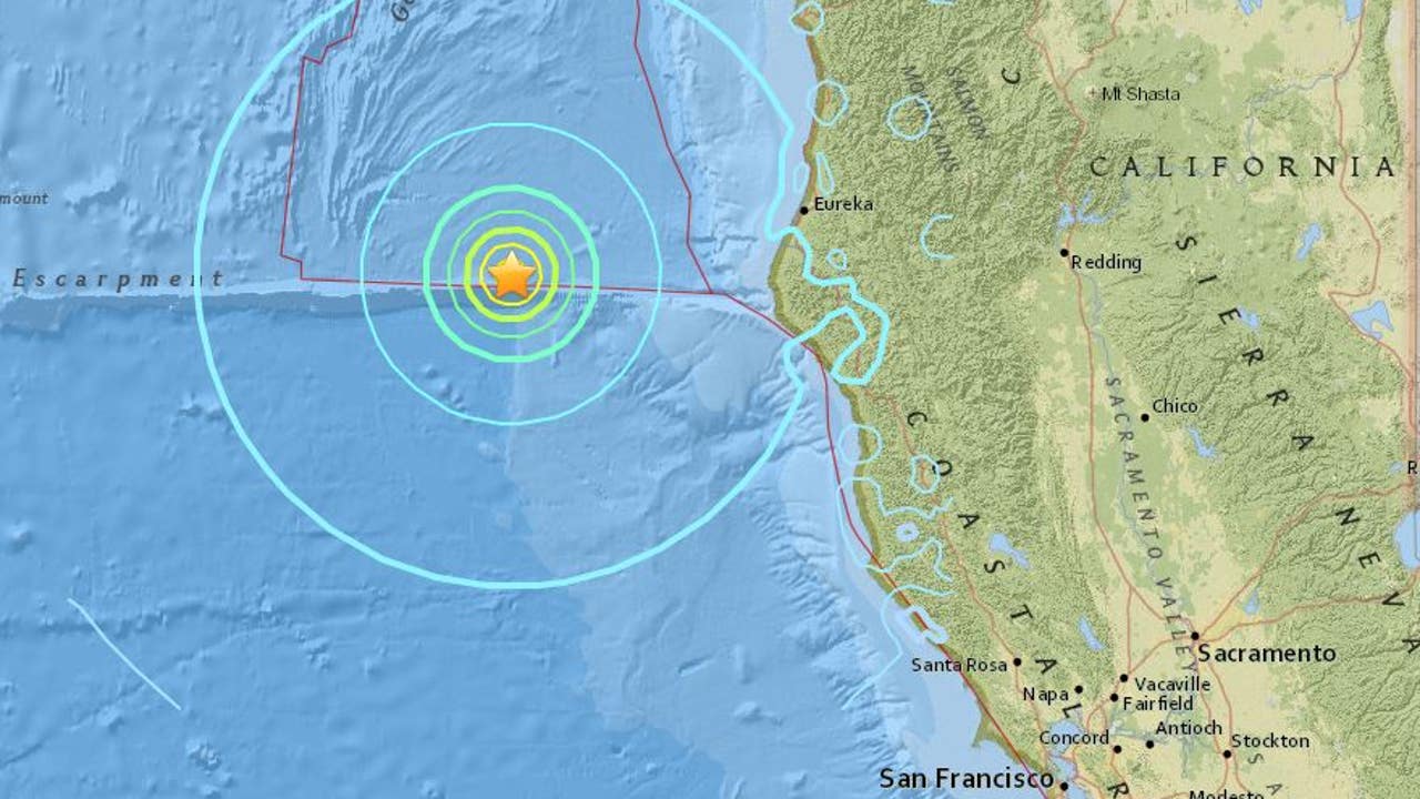 Magnitude 6.5 Earthquake Strikes Off The Coast Of Northern California ...