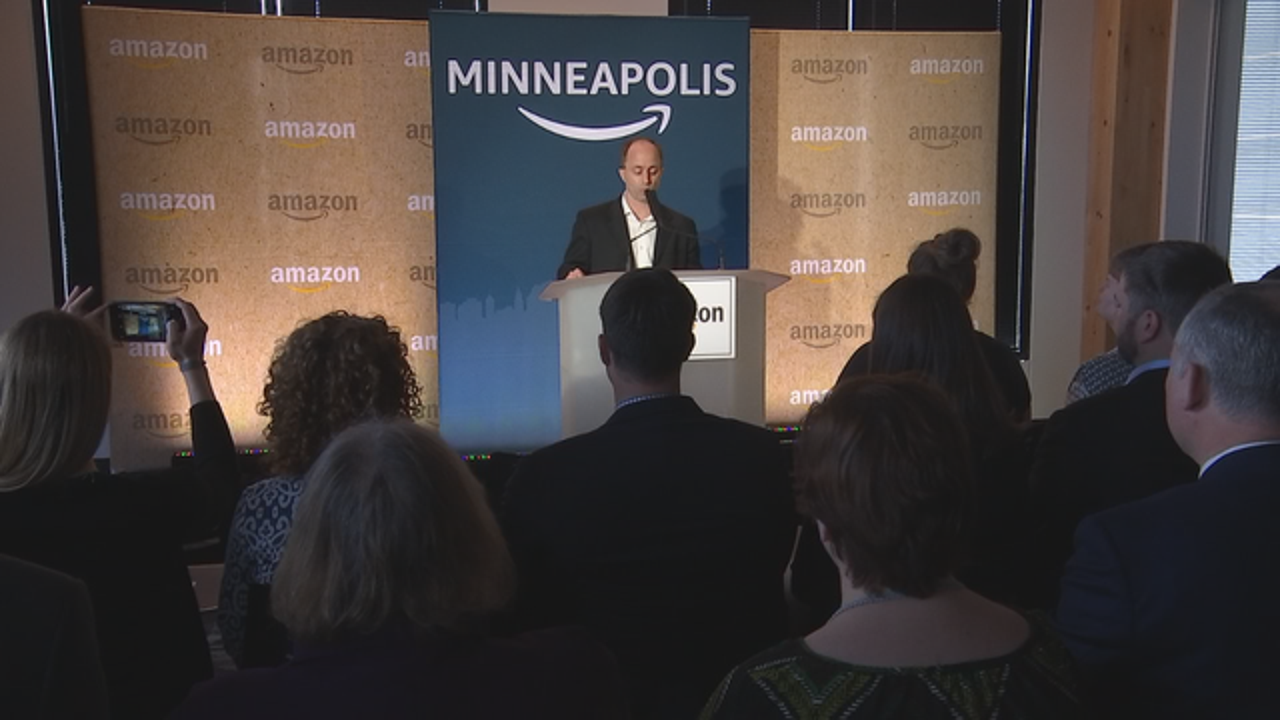 Minneapolis leaders visit Amazon 'Tech Hub' after facility announces