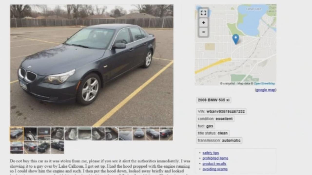 Craigslist car seller robbed by buyer during encounter in Minneapolis