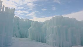 Ice Castles temporarily close in New Brighton, Minnesota due to warm weather