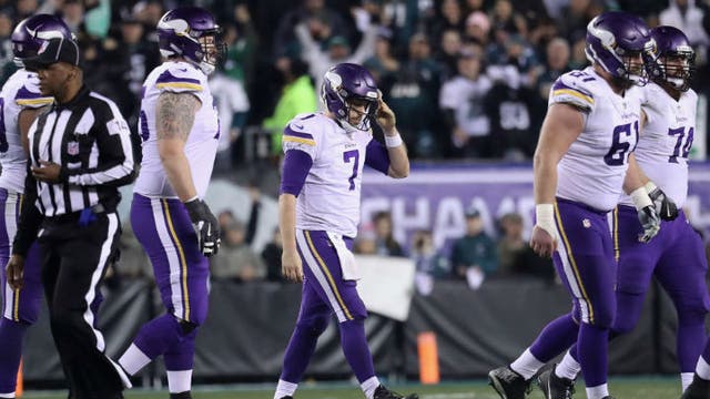 MISERY AFTER MIRACLE: Vikings lose in Philadelphia, won't play in home Super Bowl