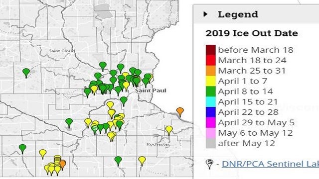 Twin Cities metro lakes becoming ice-free right on time