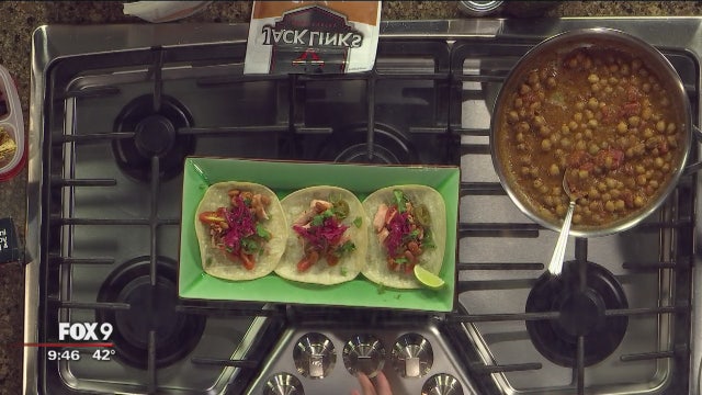 Fish + Bean Tacos with Pickled Salsa, Chana Masala