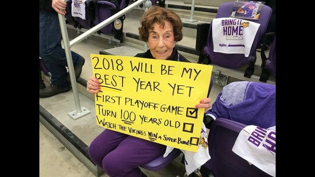 Minnesota Vikings super fan Millie turns 100