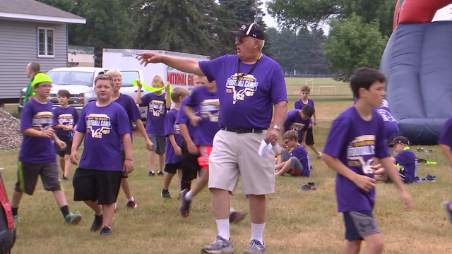 MN Nice: 'Coach Grandpa' stands out at football camp