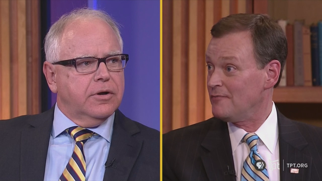 Gubernatorial candidates Walz and Johnson face off in debate