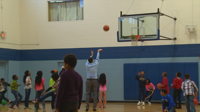 Challenge to NBA pros: Make 13 shots or donate to school