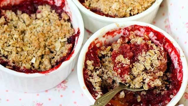 The Cooking Mom's cherry almond crisp