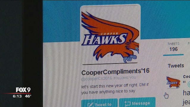 Cooper Compliments spreads positivity in high school