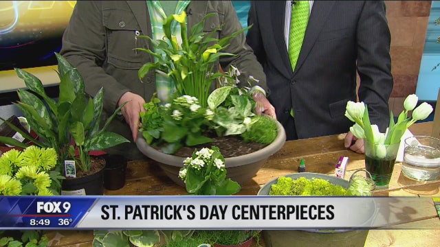 Create a festive centerpiece for St. Patrick's Day