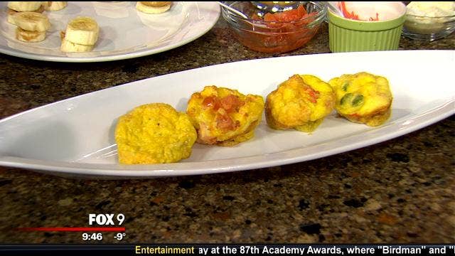 POWER BREAKFAST: Egg casserole cups, triple berry smoothie