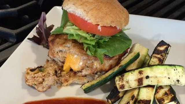 Juicy J stuffed turkey burger