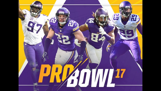 Four Vikings selected for 2017 Pro Bowl