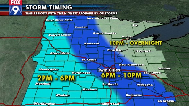 Good chance for rain, storm on 'Joe Mauer Day'