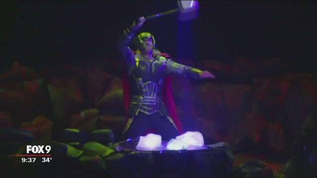 Marvel superheroes unite in action-packed stunt show