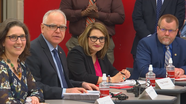 Walz seeks K-12 funding, draws ‘Santa Claus' comparison