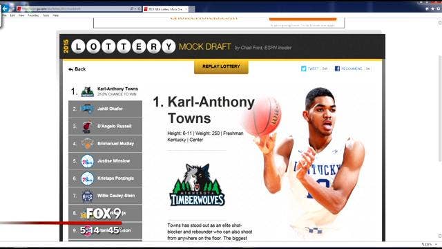 Timberwolves win 2015 draft lottery, get No. 1 overall pick