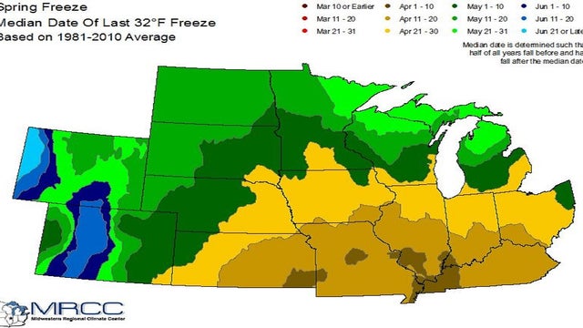 Average last spring freeze is not too far away
