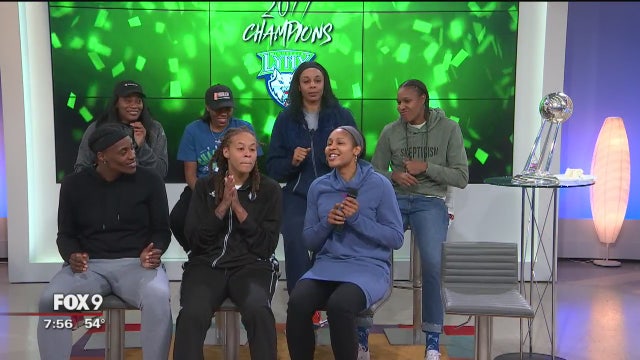 Minnesota Lynx sing in Fox 9 studio