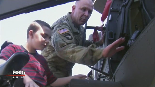 More than birthday cards, 10-year-old boy becomes soldier for the day