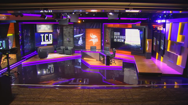 Minnesota Vikings debut studio at headquarters in Eagan, Minn.